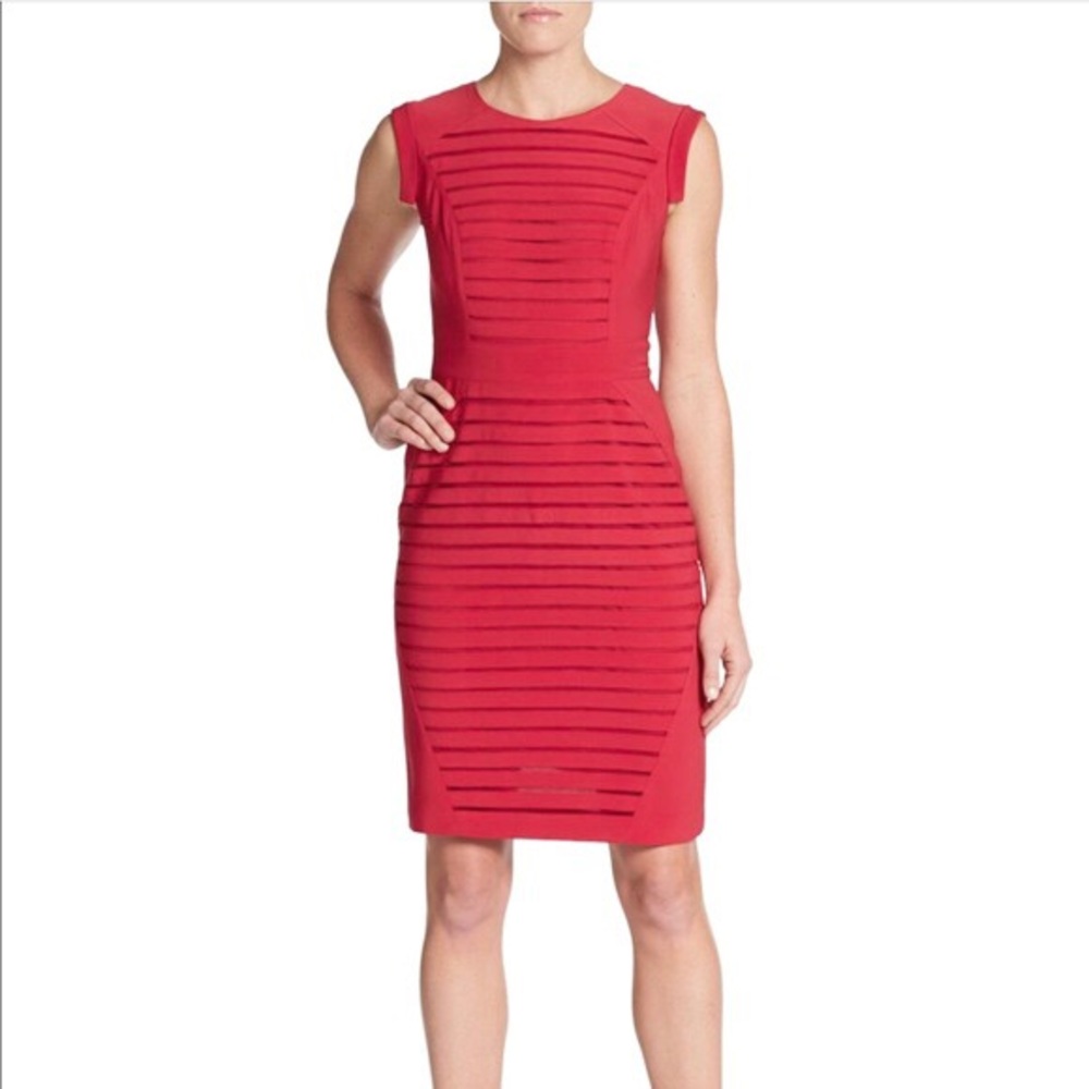 Saks Fifth Avenue Black Label Dress, Red Size 10 EUC